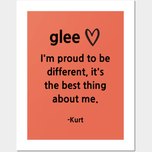 Glee/Kurt/Proud to be different Posters and Art